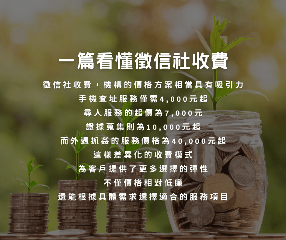 一篇看懂徵信社收費